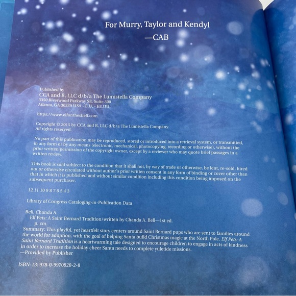 Elf on the Shelf Elf Pets Books Boy Arctic Fox St Bernard Xmas Carol Aebersold - Picture 10 of 15